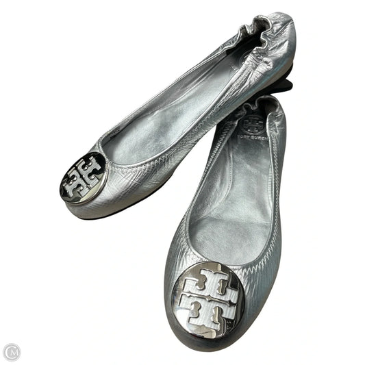 Shoes Designer By Tory Burch In Silver, Size: 9.5