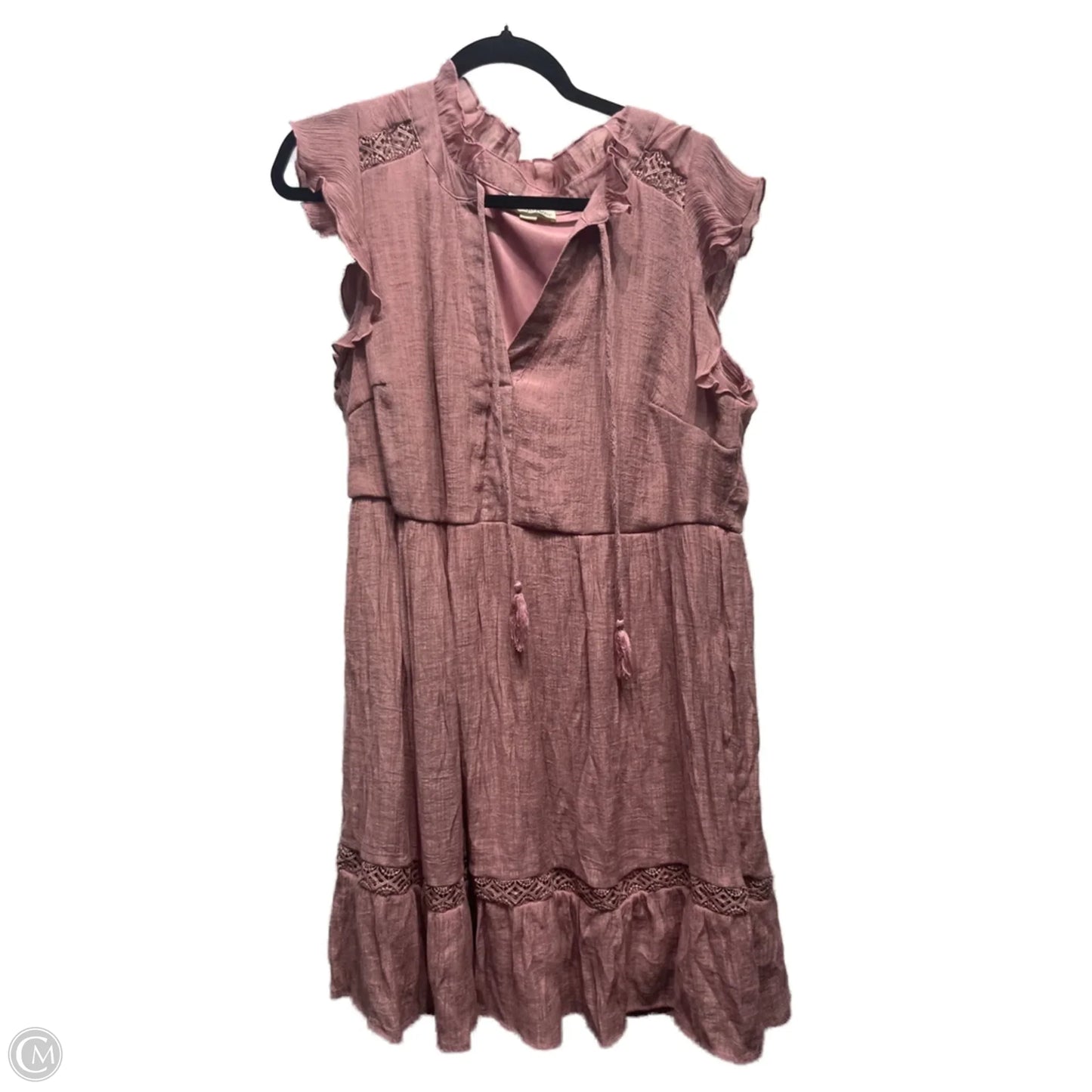 Dress Casual Short By Indigo Rose In Pink, Size: 2x