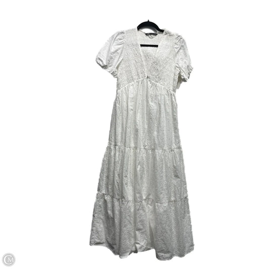 Dress Casual Midi By Zara In White, Size: M