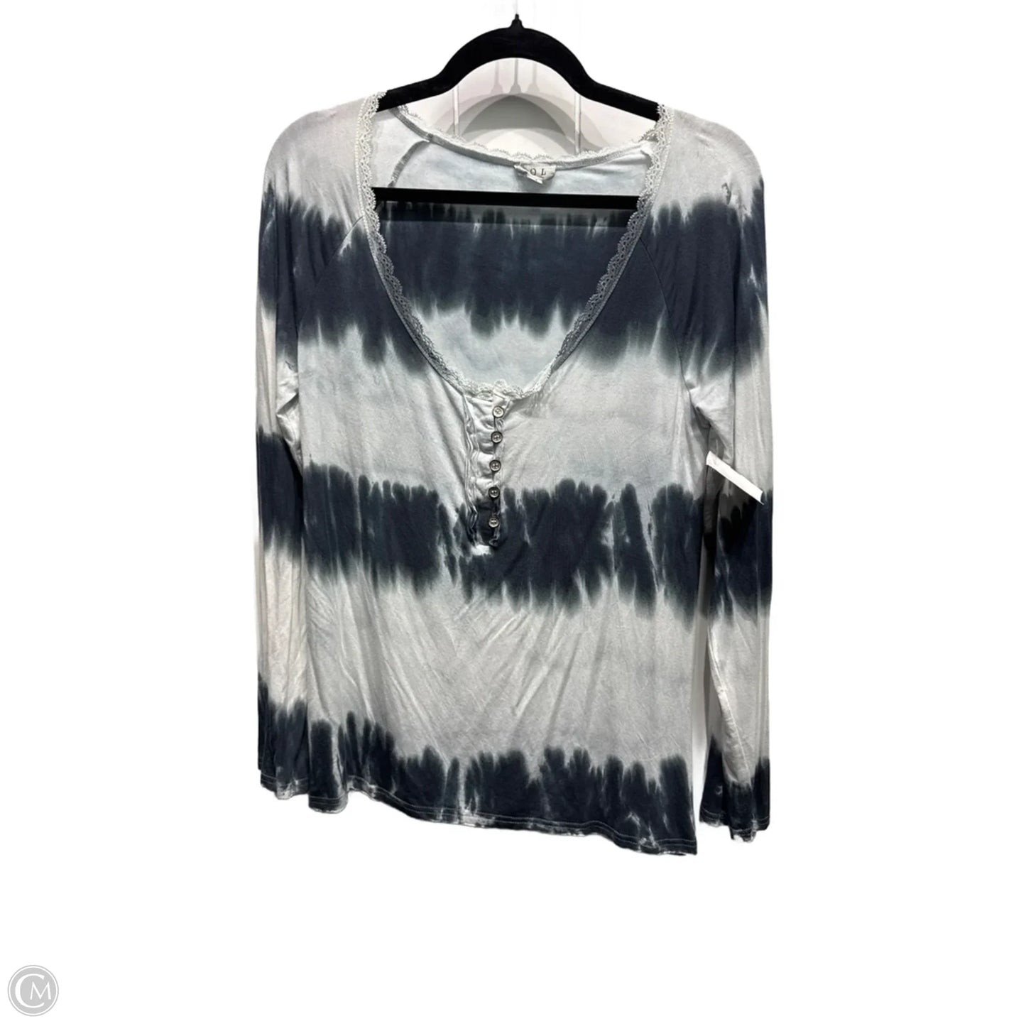 Top Long Sleeve By Pol In Grey, Size: M