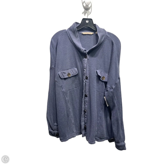 Jacket Shirt By Soft Surroundings In Blue, Size: M