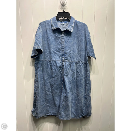 Dress Casual Short By Clothes Mentor In Blue Denim, Size: 2x