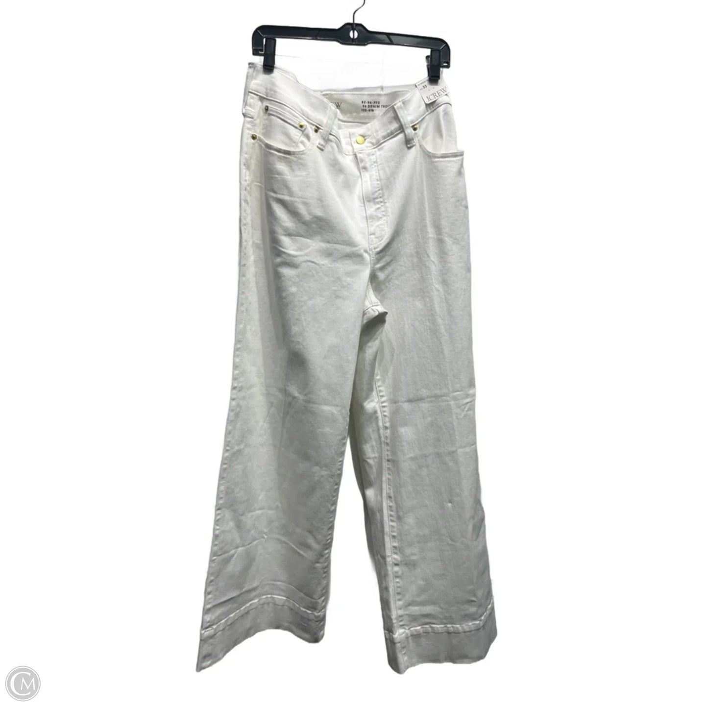 Jeans Wide Leg By J. Crew In White Denim, Size: 14