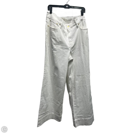 Jeans Wide Leg By J. Crew In White Denim, Size: 14