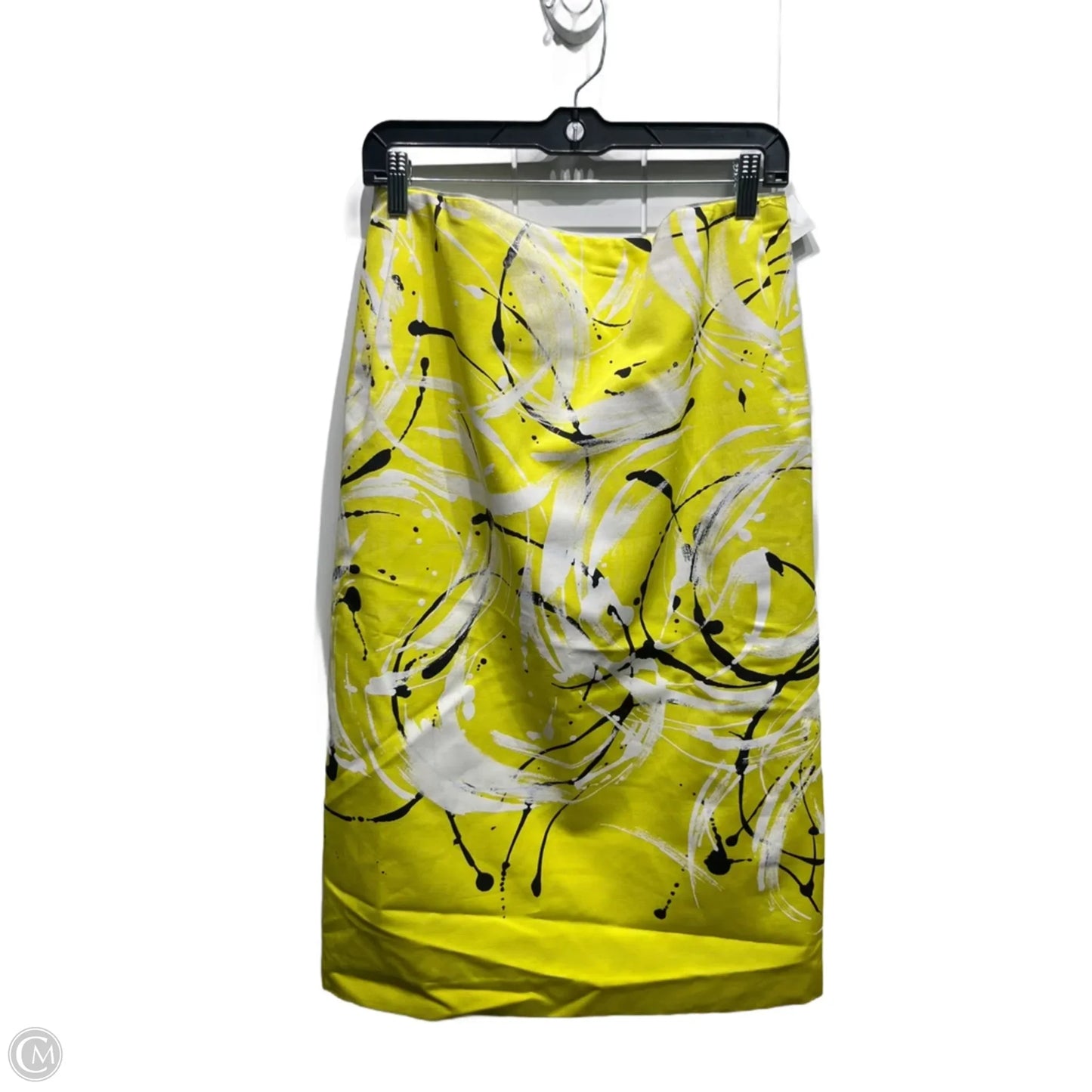 Skirt Designer By Lafayette 148 In Black & Yellow, Size: 8