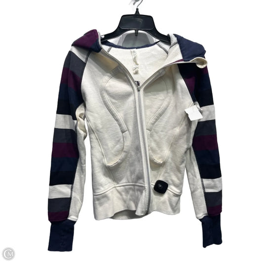 Athletic Jacket By Lululemon In Grey & Purple, Size: 6