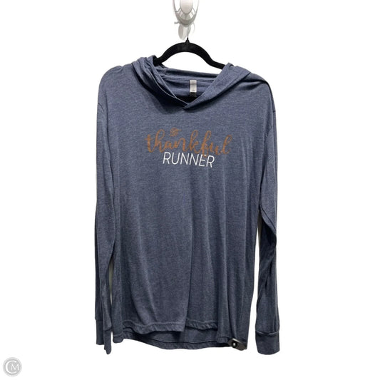 Top Long Sleeve By Next Level In Blue, Size: L