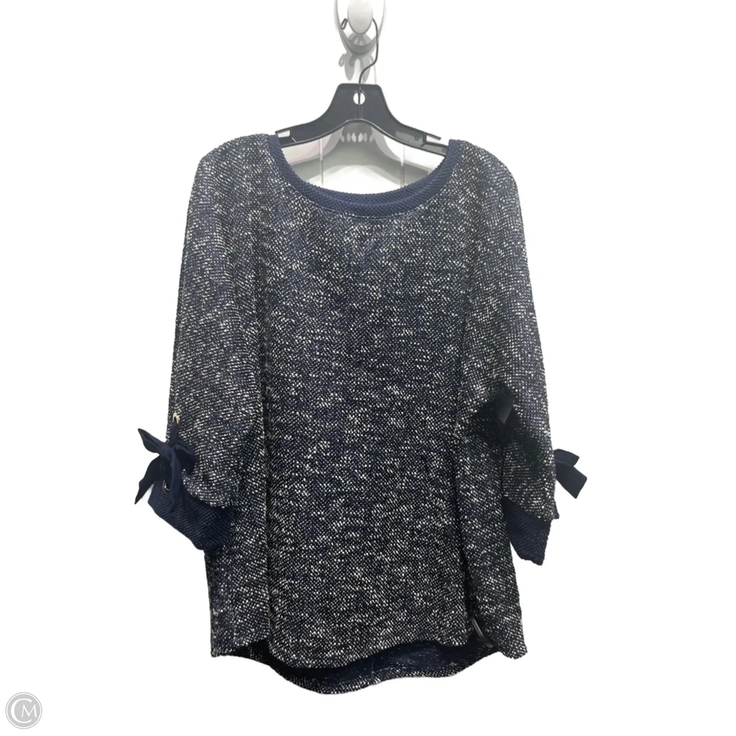Top Long Sleeve By Charter Club In Blue, Size: 1x