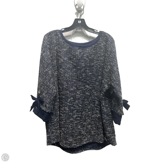 Top Long Sleeve By Charter Club In Blue, Size: 1x