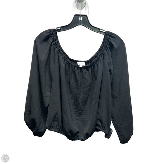 Top Long Sleeve By Gianni Bini In Black, Size: S