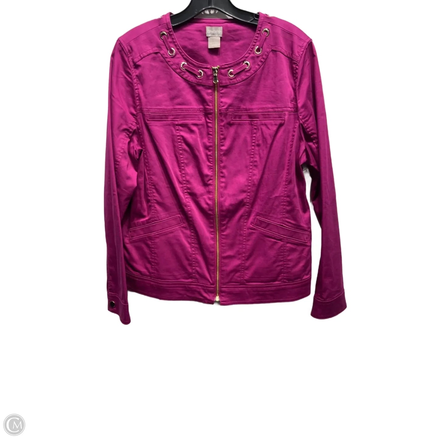 Jacket Other By Chicos In Purple, Size: 8