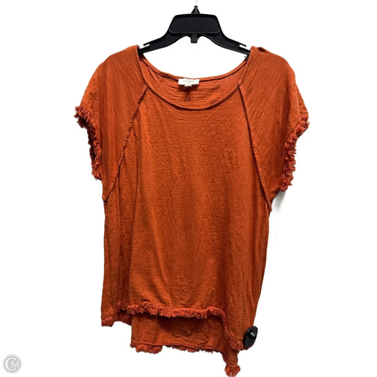 Top Short Sleeve By Umgee In Orange, Size: M