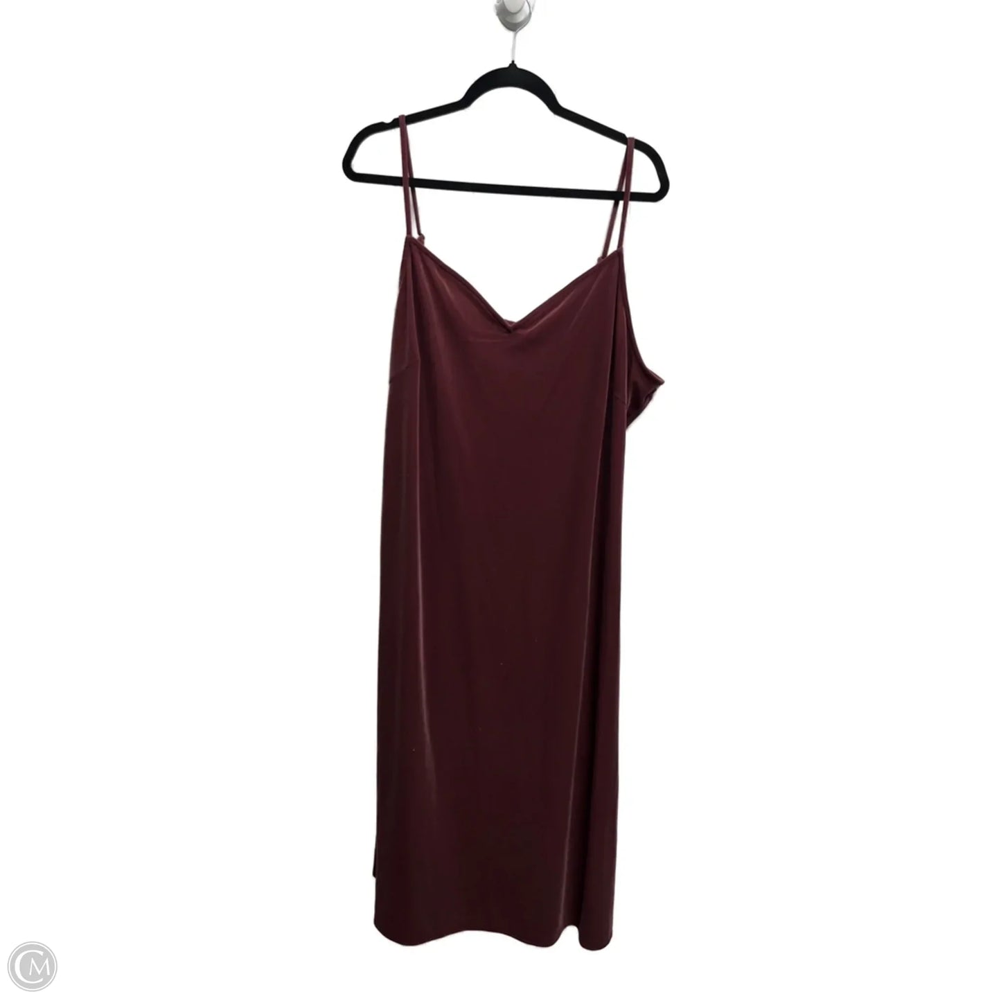 Dress Party Midi By Time And Tru In Maroon, Size: 22