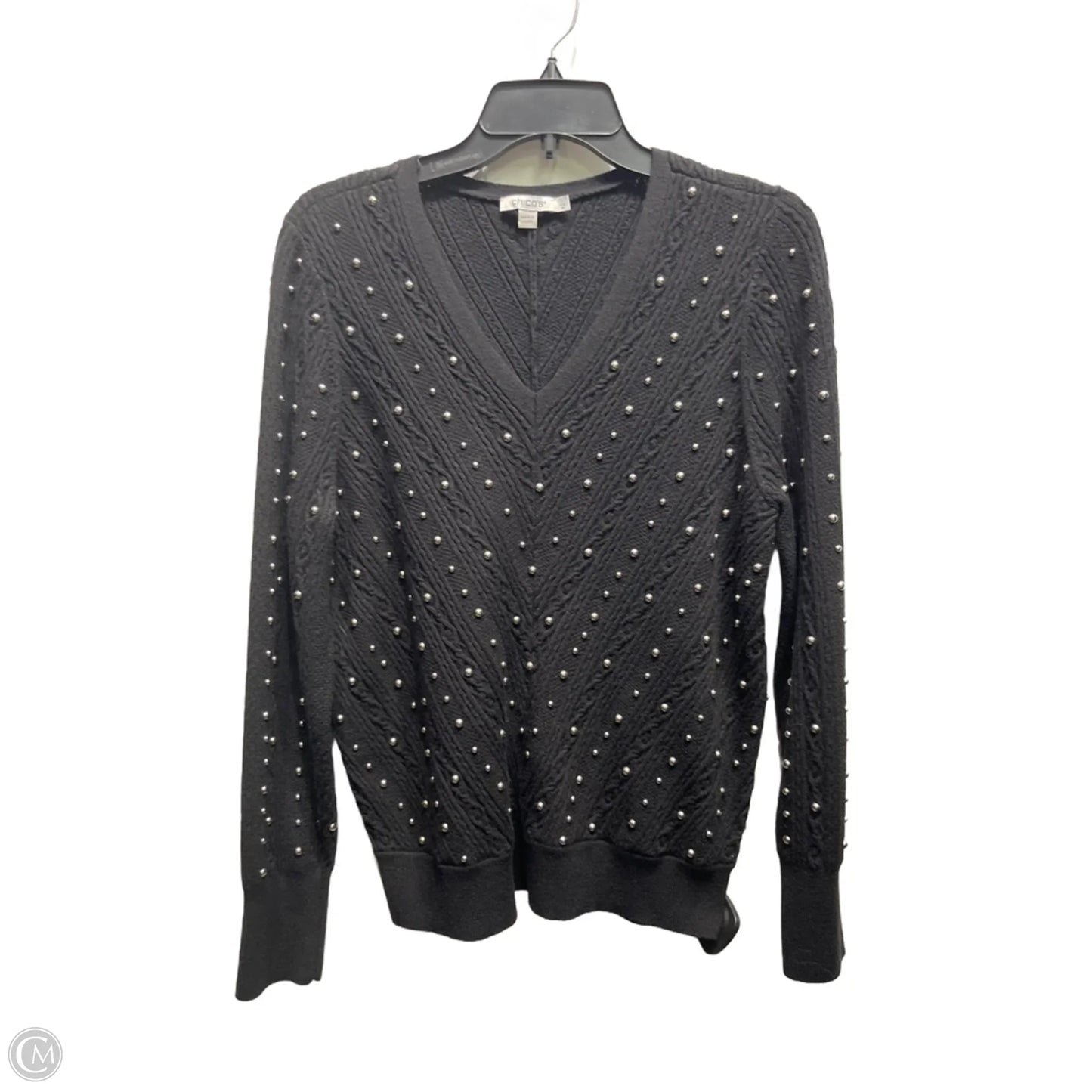 Sweater By Chicos In Black, Size: M