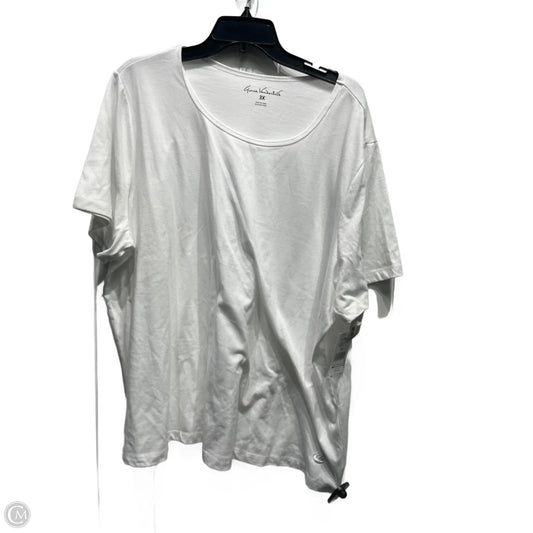 Top Short Sleeve Basic By Gloria Vanderbilt In White, Size: 3x
