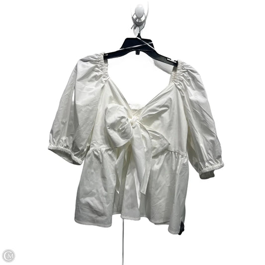 Top Short Sleeve By Crown And Ivy In White, Size: Xl