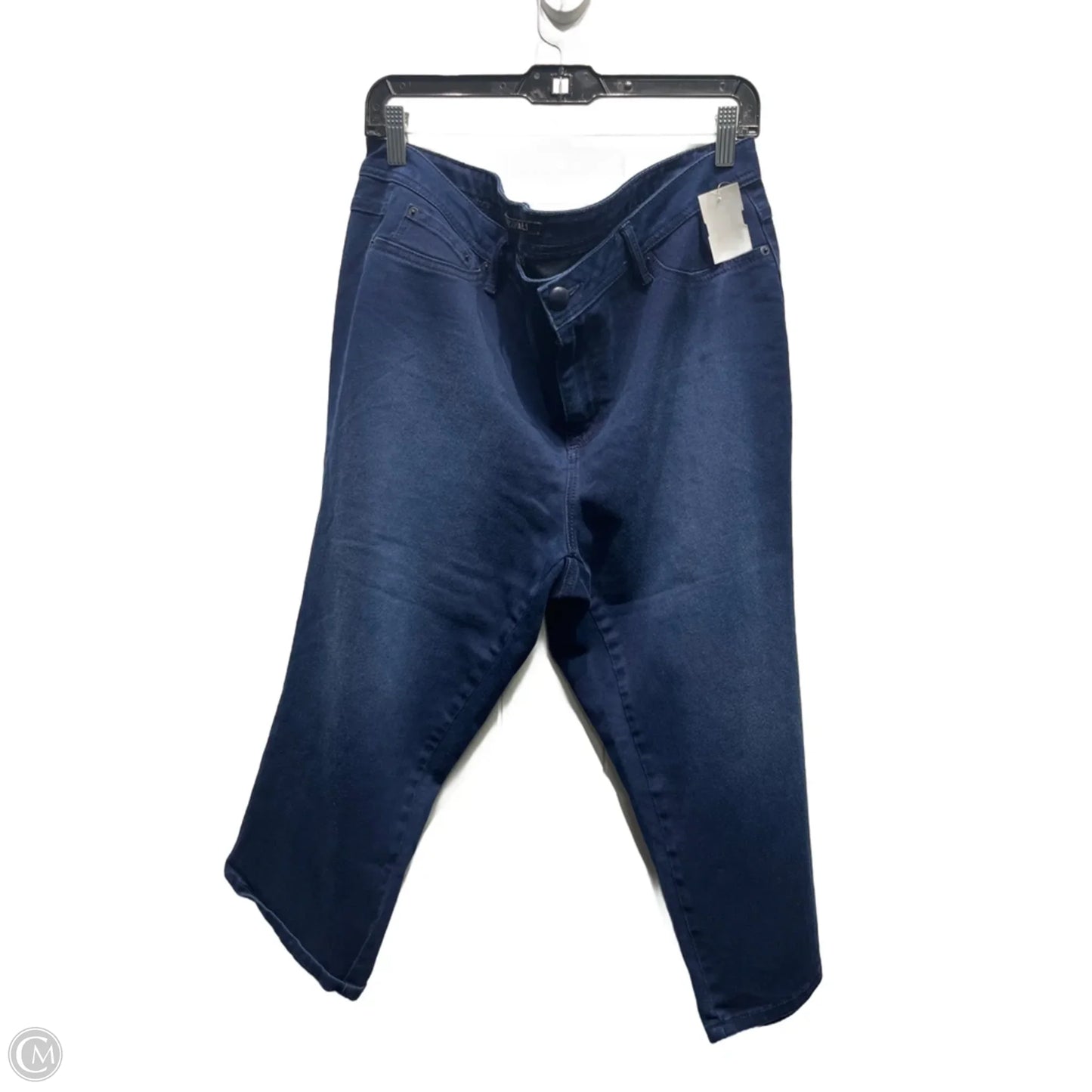 Capris By Roz And Ali In Blue Denim, Size: 16