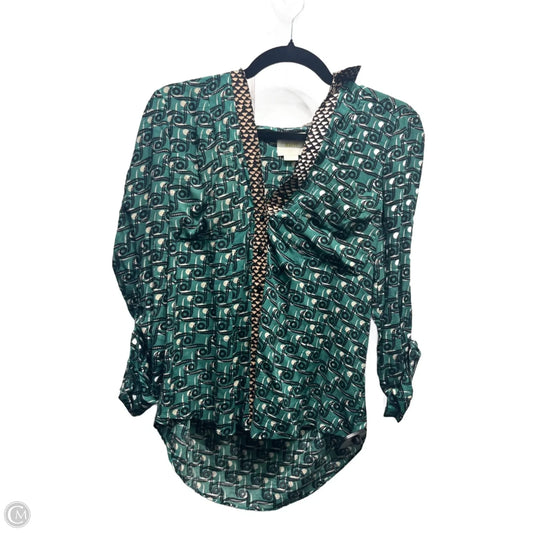 Top Long Sleeve By Maeve In Green, Size: 0