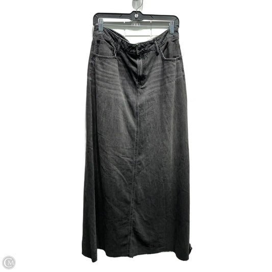Skirt Maxi By American Eagle In Black Denim, Size: 10