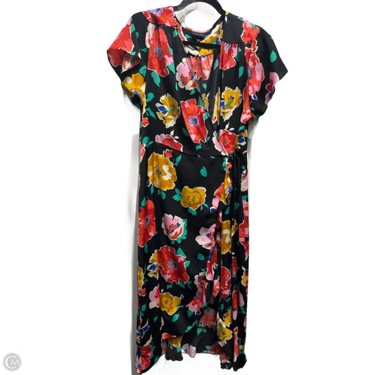 Dress Casual Midi By Who What Wear In Black & Red, Size: L