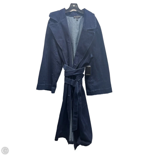 Coat Trench Coat By Eloquii In Blue Denim, Size: 22