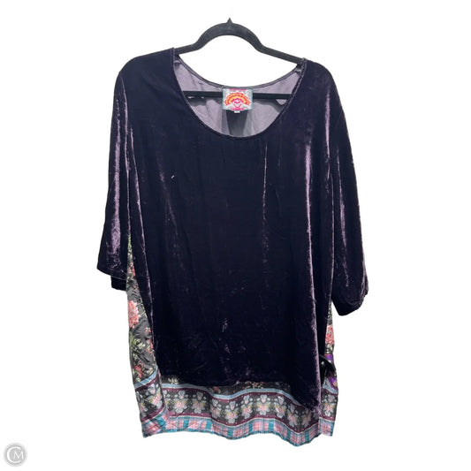 Top Short Sleeve By Johnny Was In Purple, Size: M
