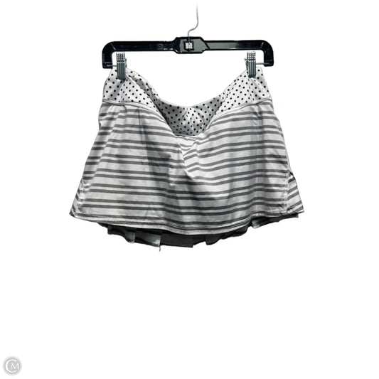 Athletic Skort By Lululemon In Grey & White, Size: S