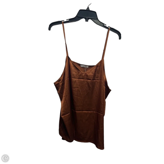 Top Sleeveless By Ekouaer In Brown, Size: Xxl