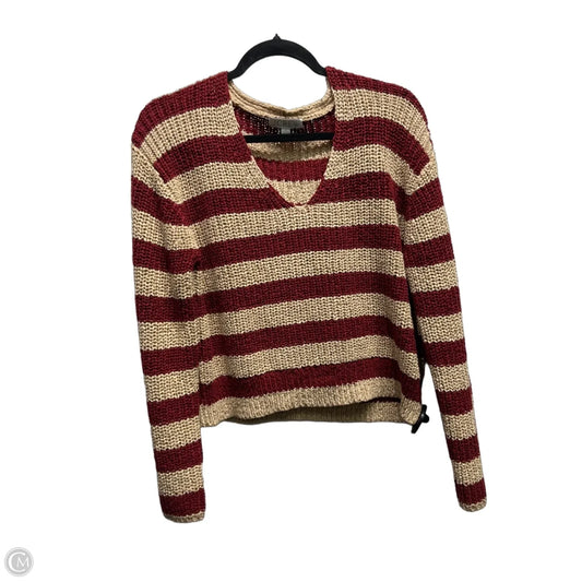 Sweater By J. Crew In Red & Tan, Size: S