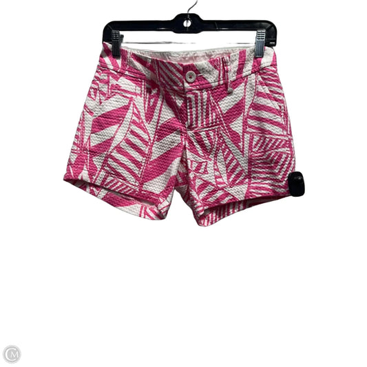 Shorts Designer By Lilly Pulitzer In Pink & White, Size: Xxs