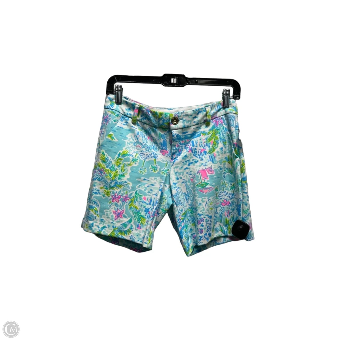 Shorts Designer By Lilly Pulitzer In Blue & Green, Size: 0