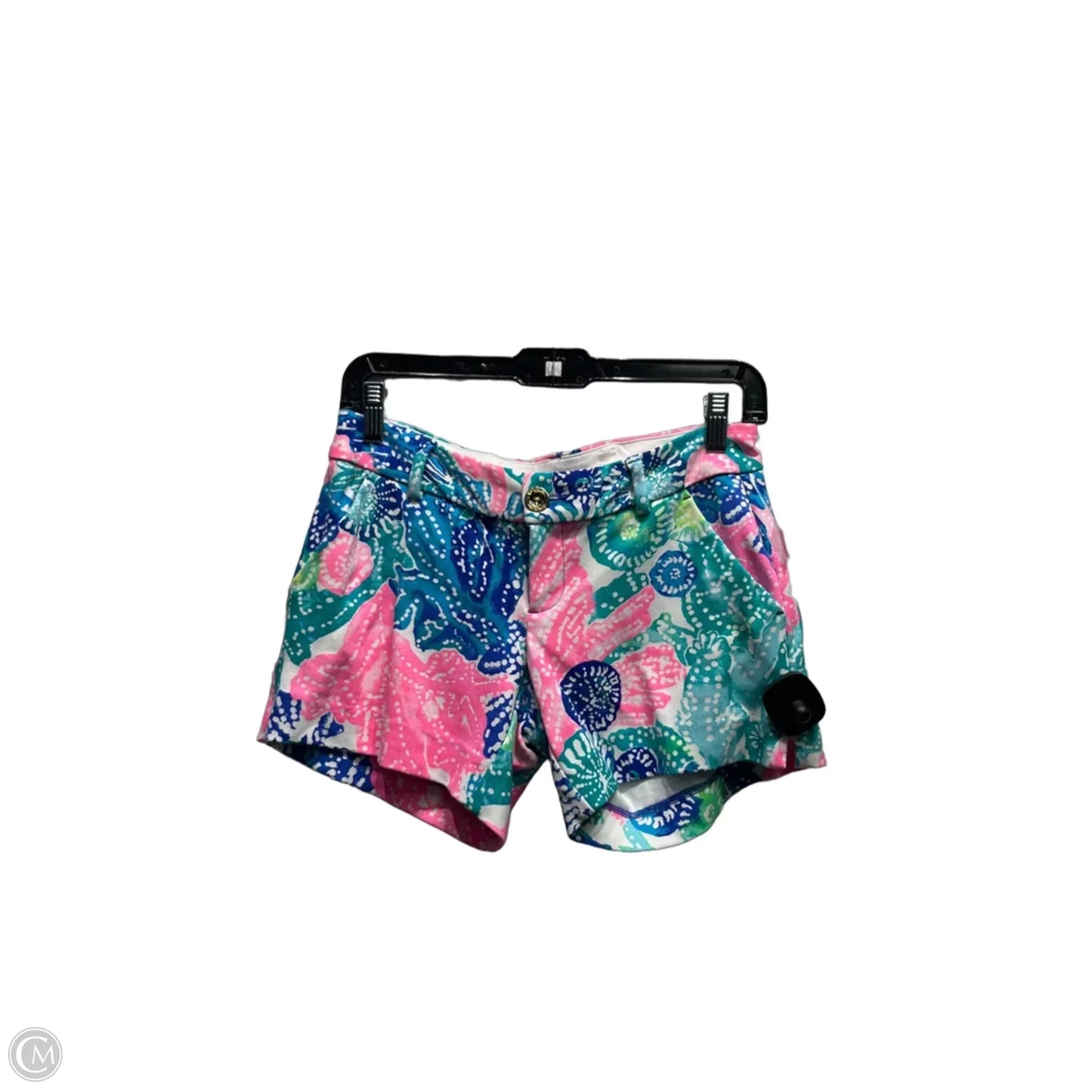 Shorts Designer By Lilly Pulitzer In Green & Pink, Size: 0