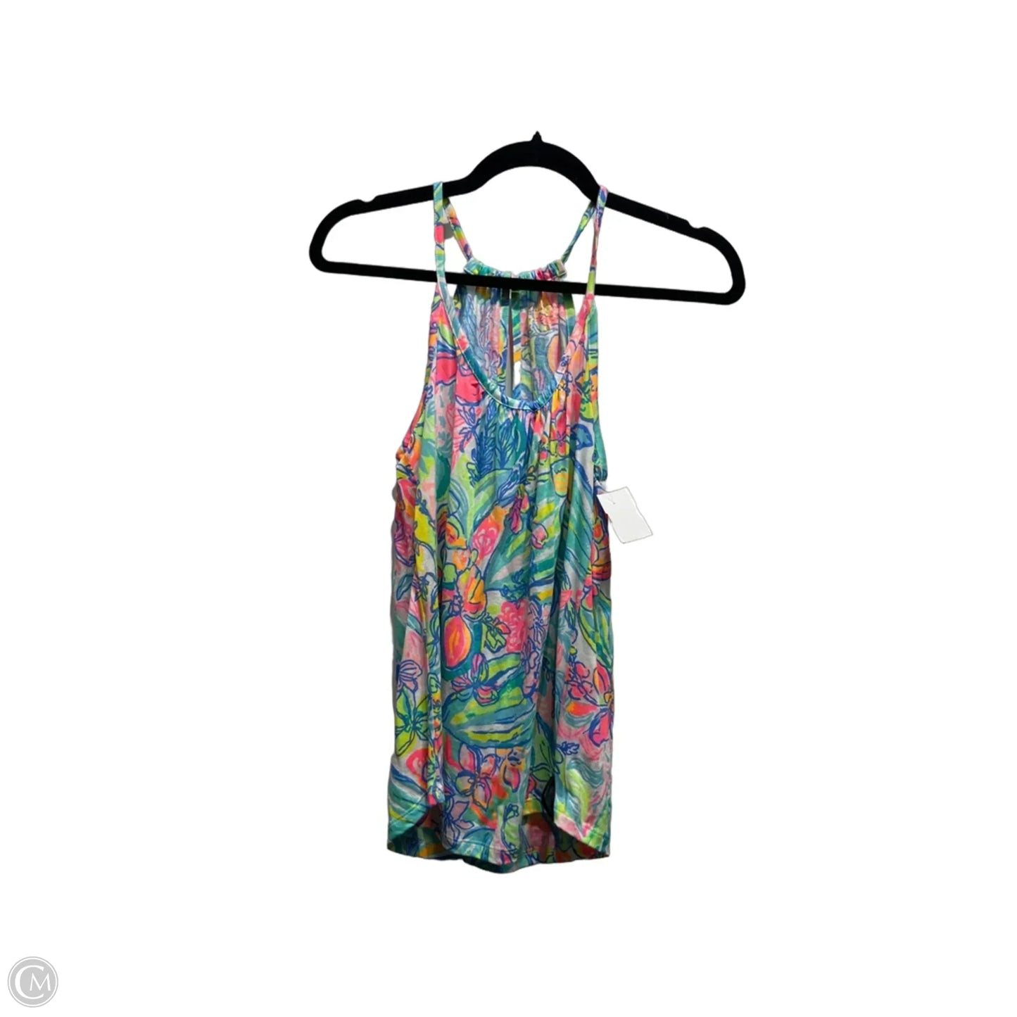 Top Sleeveless Designer By Lilly Pulitzer In Green & Pink, Size: Xxs