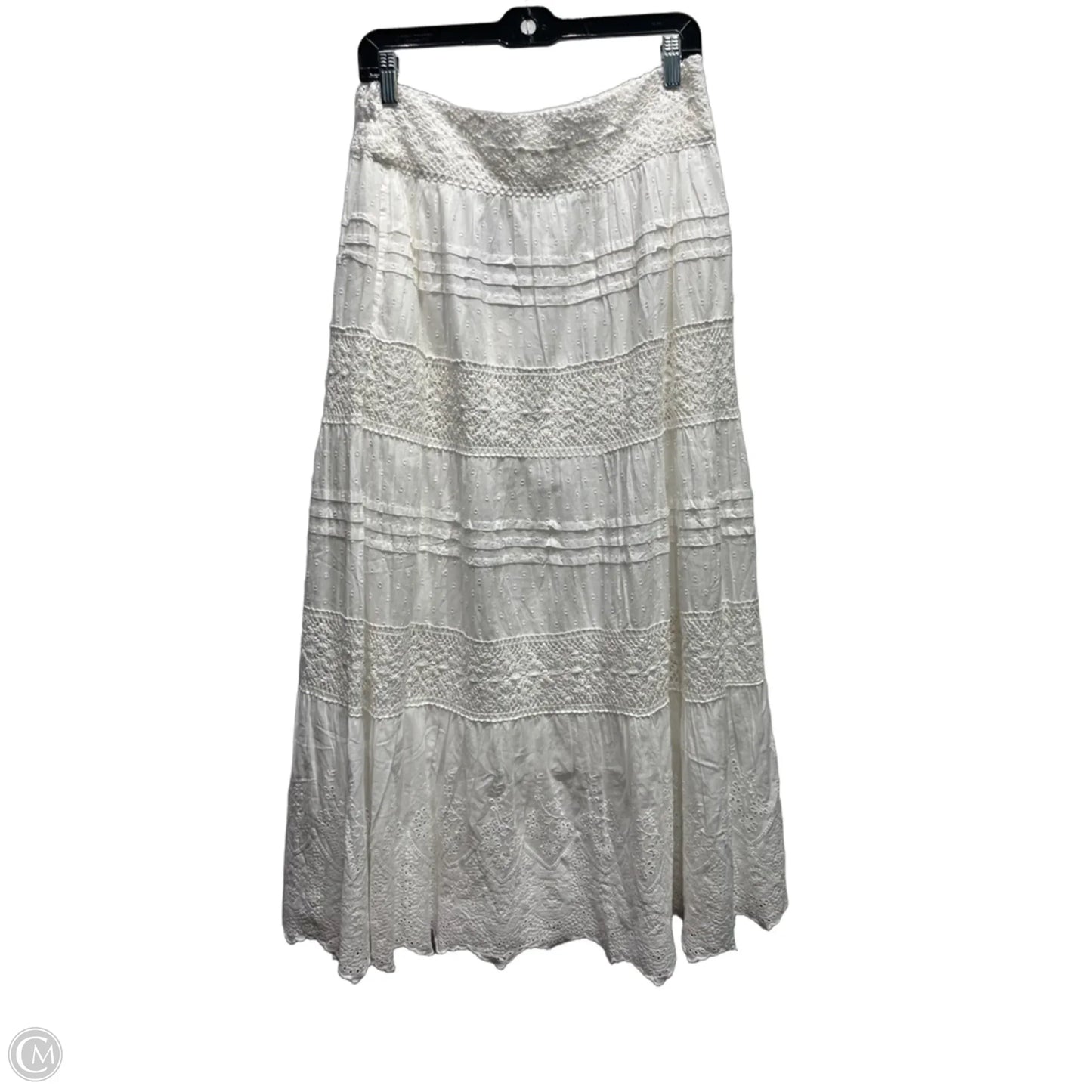 Skirt Maxi By Clothes Mentor In White, Size: M