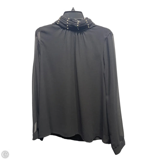 Top Long Sleeve Designer By Karl Lagerfeld In Black, Size: M