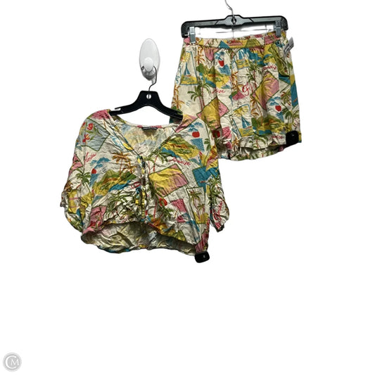 Shorts Set By Club Z In Green & Pink, Size: M