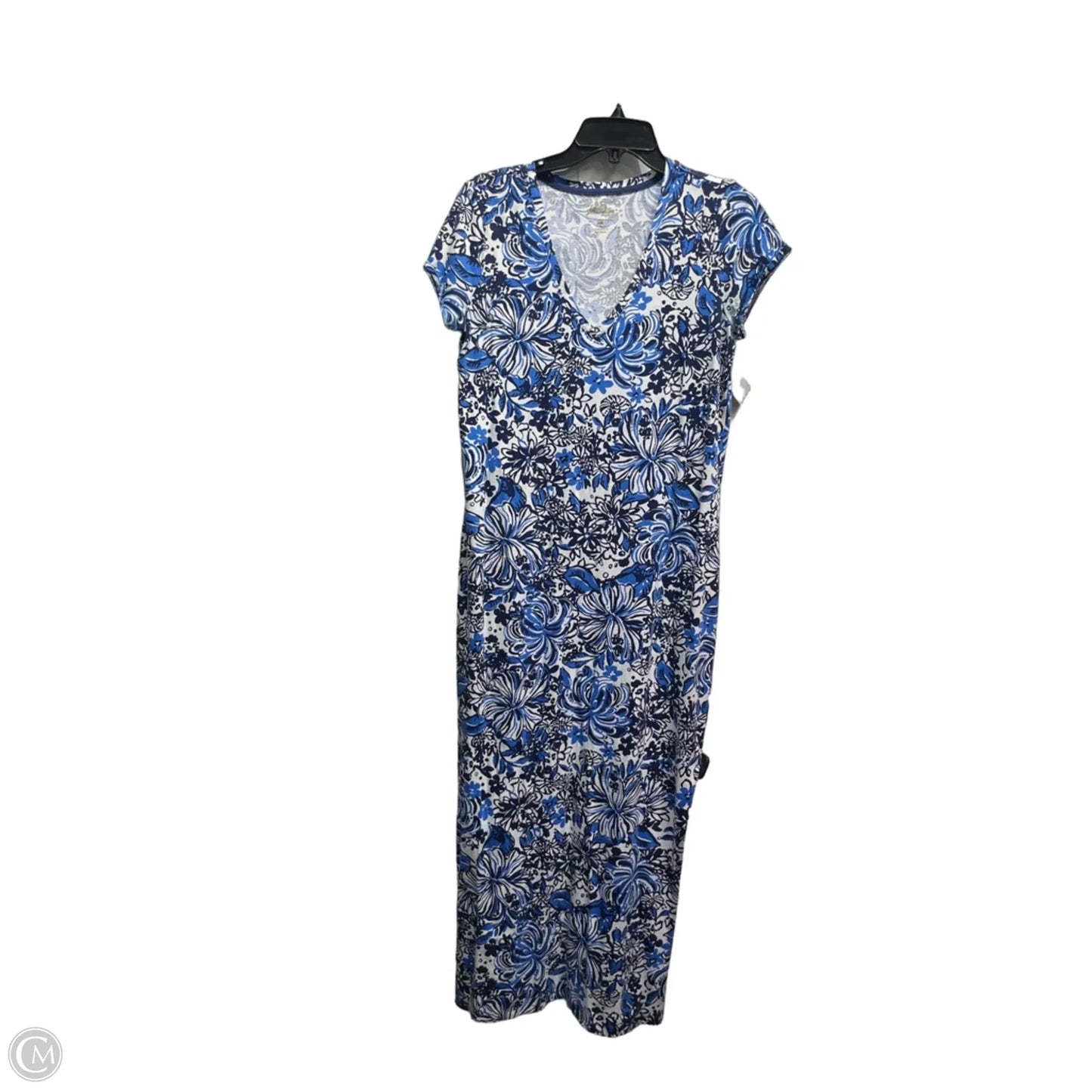 Dress Designer By Lilly Pulitzer In Blue & White, Size: M