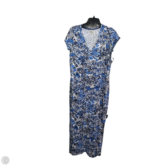 Dress Designer By Lilly Pulitzer In Blue & White, Size: M