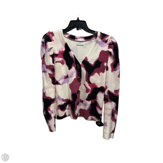 Sweater Cardigan By Nine West In Black & Purple, Size: S