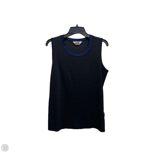 Top Sleeveless By Misook In Black, Size: L