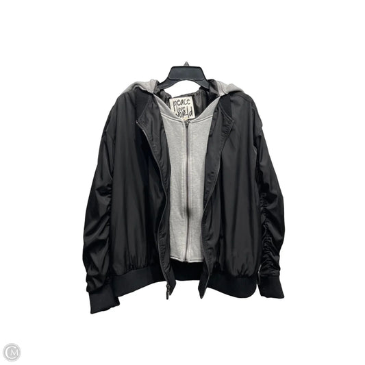 Jacket Other By Peace Love World In Black & Grey, Size: L