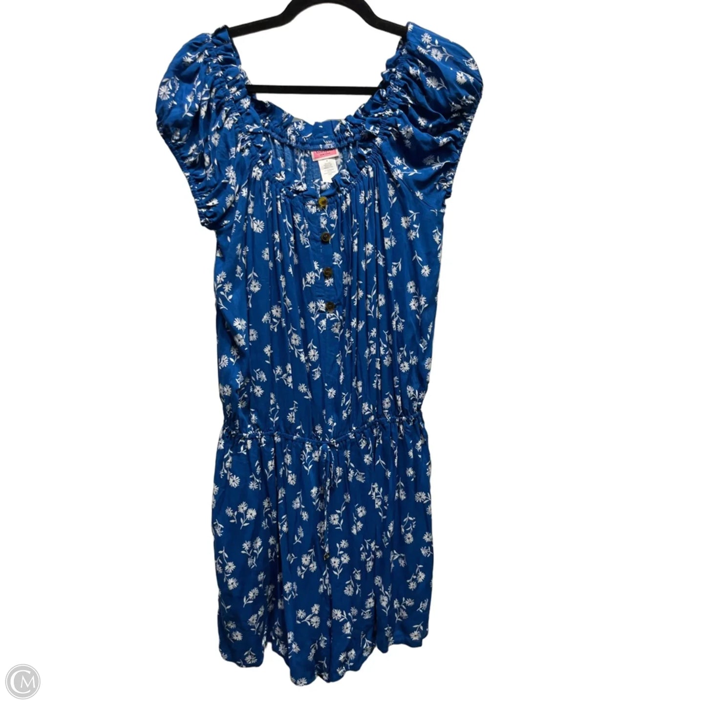 Romper Designer By Kate Spade In Blue & White, Size: L