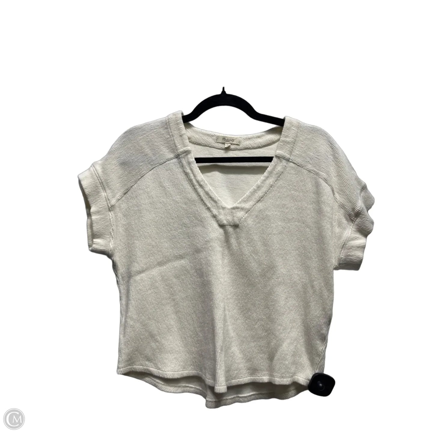 Top Short Sleeve By Madewell In White, Size: S