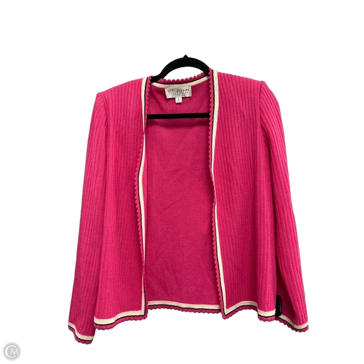 Cardigan Luxury Designer By St John Collection In Pink, Size: 8