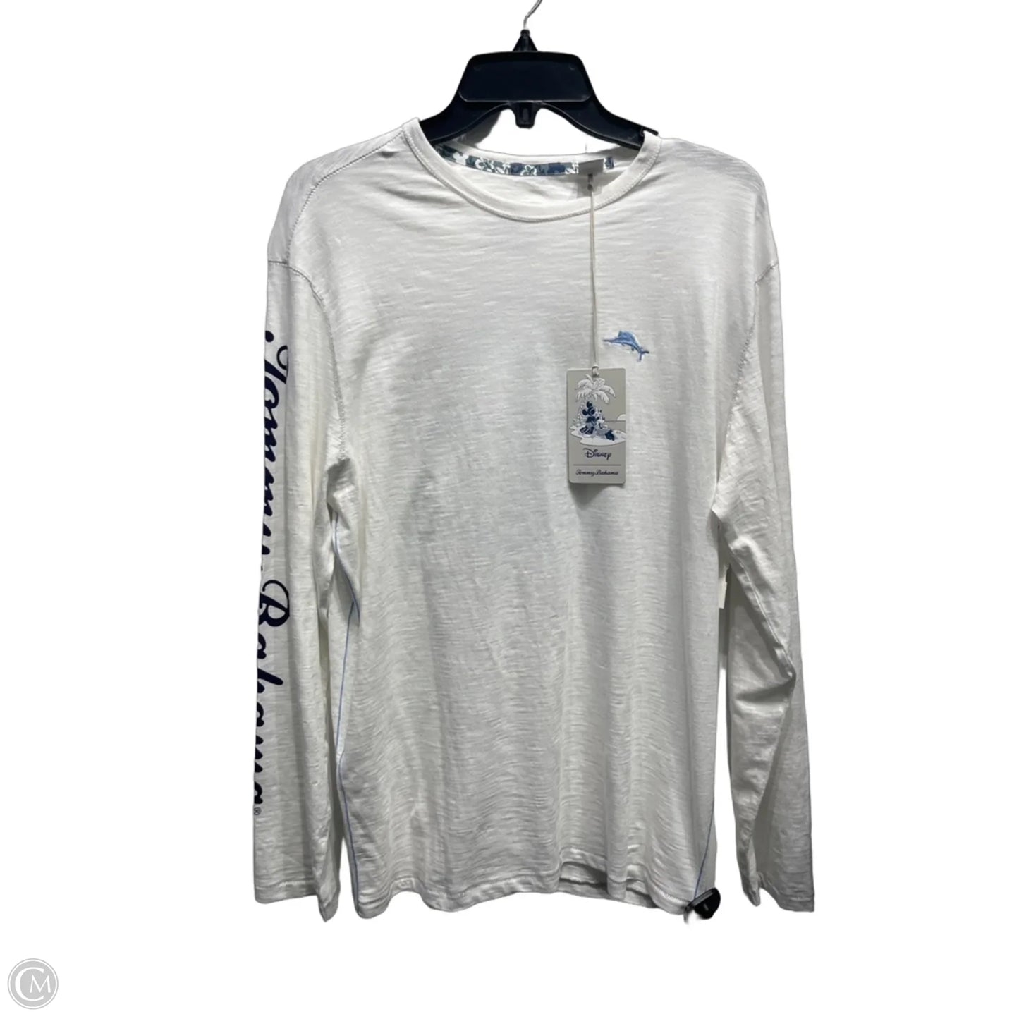 Top Long Sleeve By Tommy Bahama In Green & White, Size: S