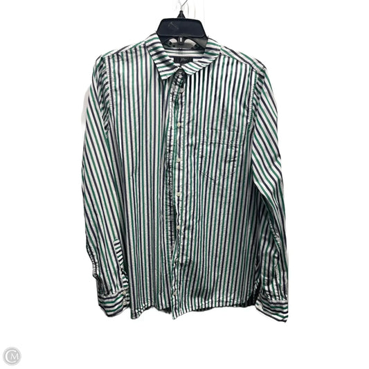 Top Long Sleeve By J. Crew In Green & Purple, Size: L