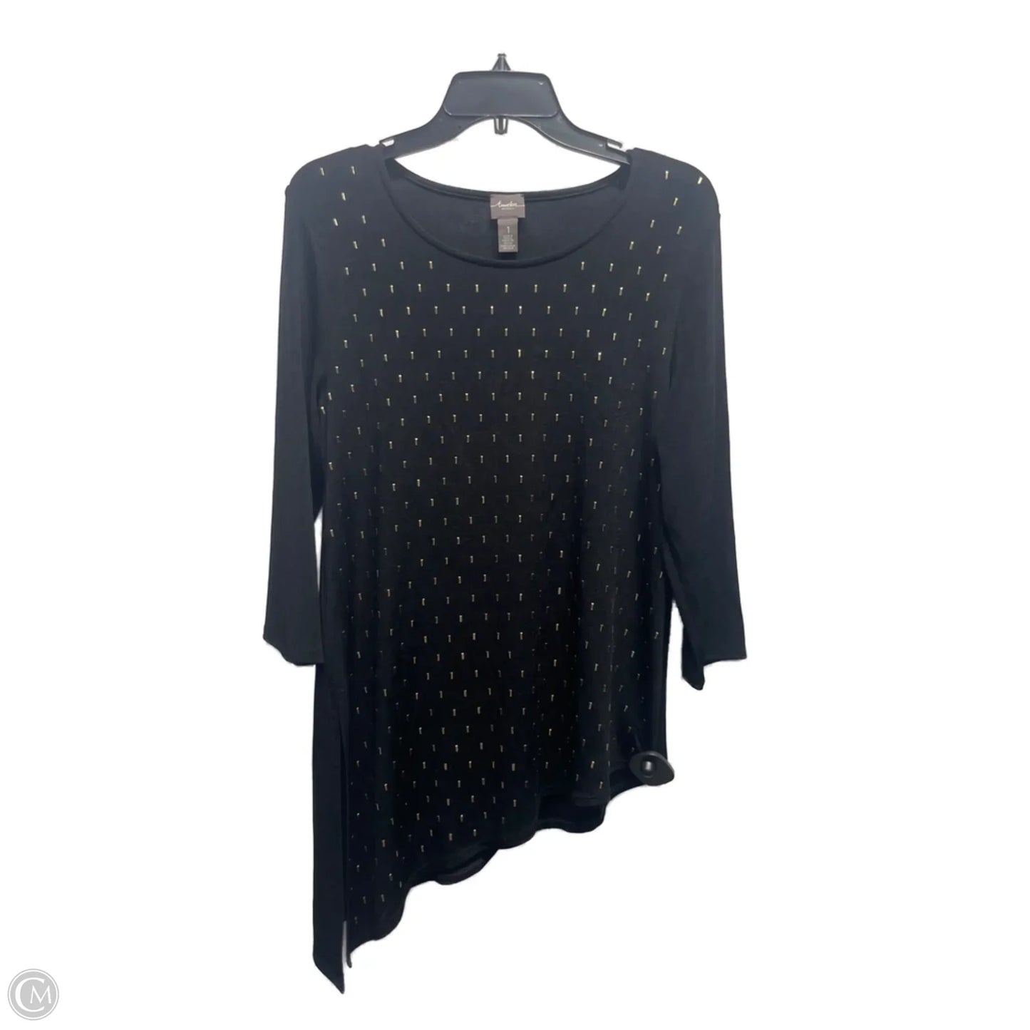 Top Long Sleeve By Chicos In Black, Size: M