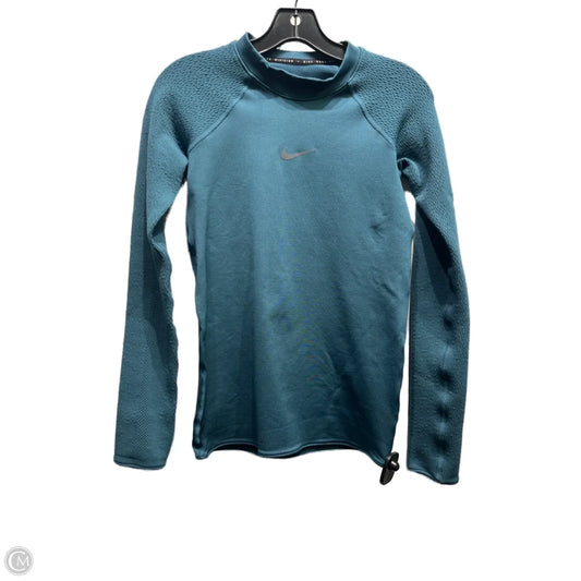 Athletic Top Long Sleeve Crewneck By Nike Apparel In Green, Size: Xs
