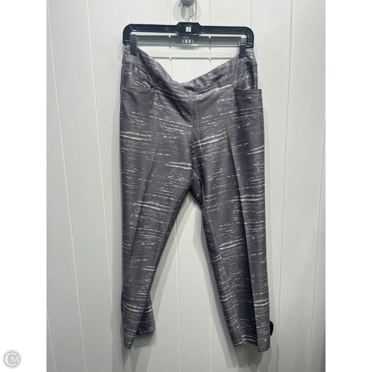 Athletic Pants By Adidas In Grey, Size: M