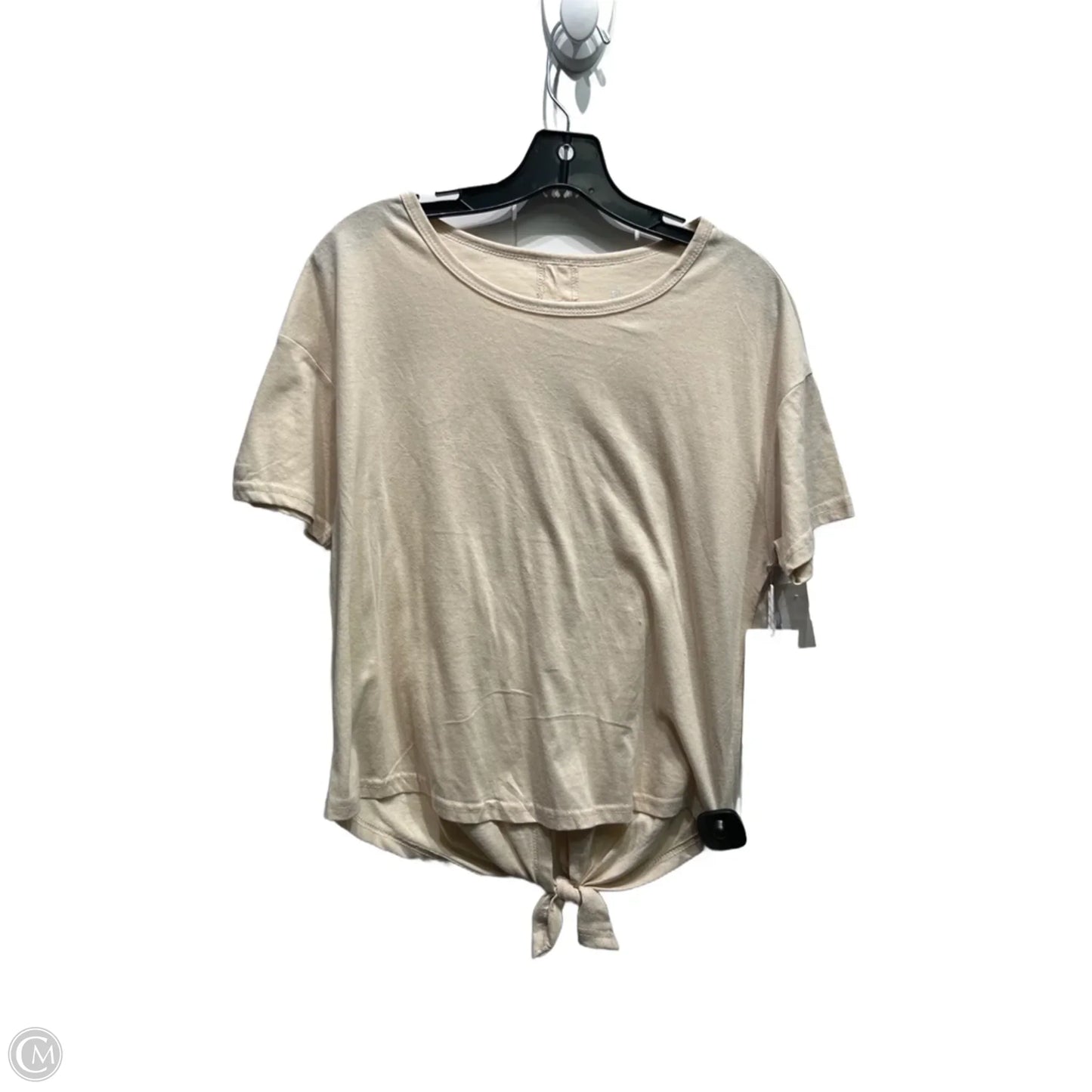Top Short Sleeve By fit collective In Tan, Size: L